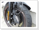 Harley-Davidson V-Rod Nr.1, Vorderradfelge ist stark beschädigt