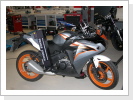 Mobile Motorrad-Rahmenvermessung an Honda CBR 125R